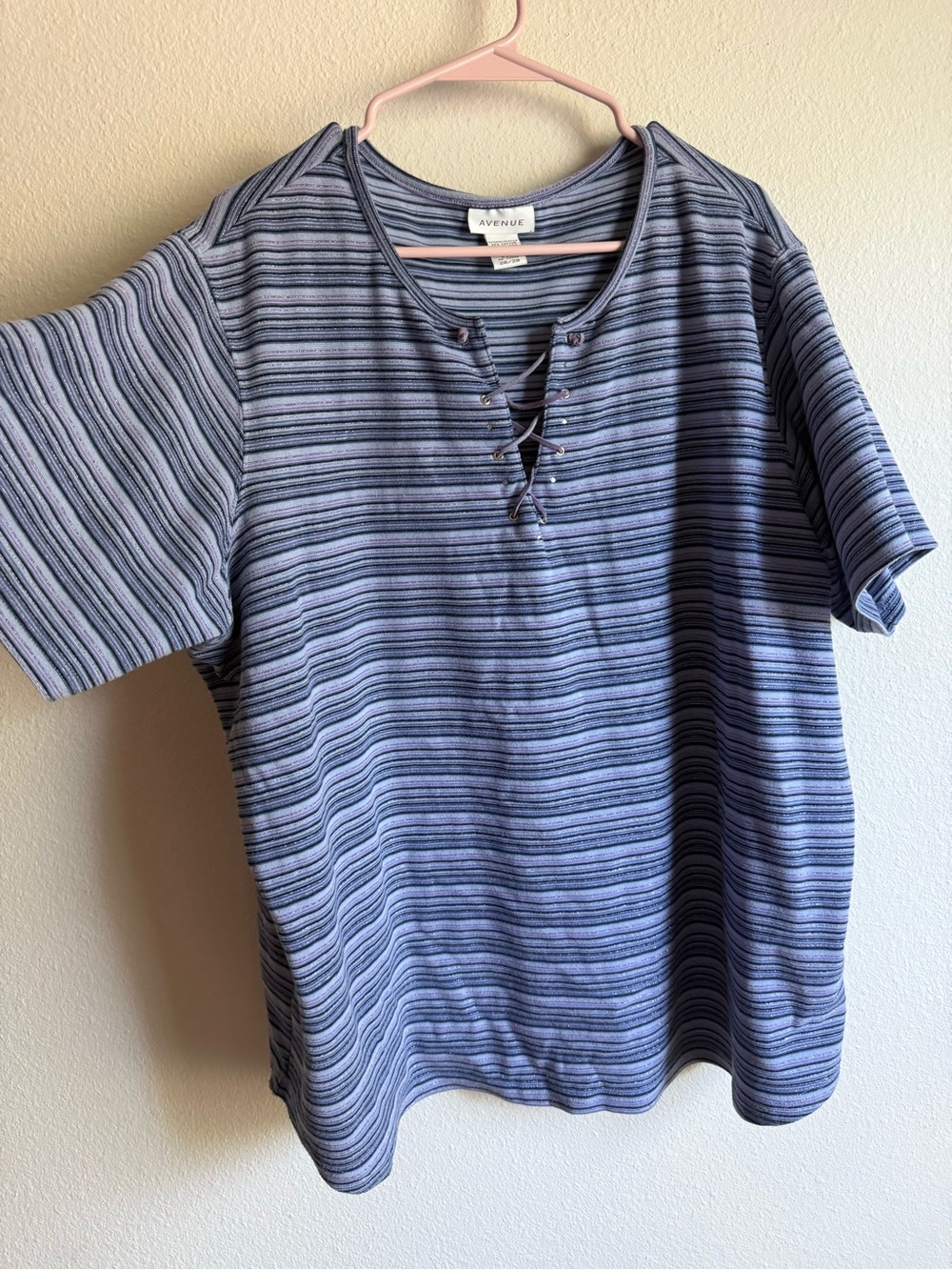 Avenue Striped Lace-Up Shirt